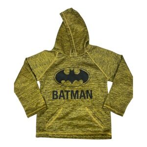 Batman Kids Size 6 Yellow‎ Graphic Pullover Hoodie Pre-Owned Lightweight